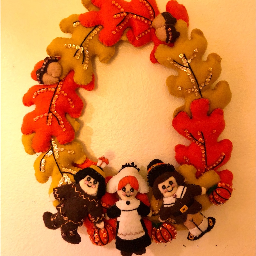 Handmade Thanksgiving Wreath - 13 x 13